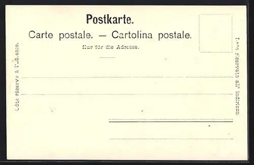 AK Zürich, Rathausquai vom Wasser aus