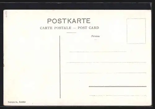 AK Thun, Ortsansicht mit Alpen