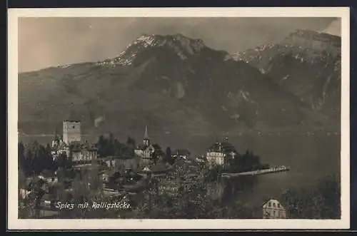 AK Spiez, Teilansicht mit Ralligstöcken