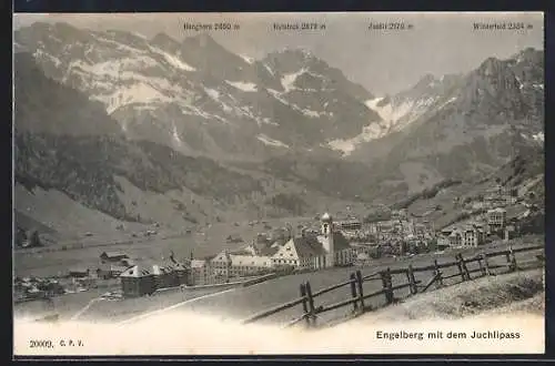 AK Engelberg, Ortsansicht mit dem Juchlipass