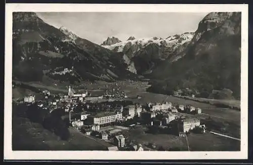 AK Engelberg, Gesamtansicht mit Spannörter aus der Vogelschau