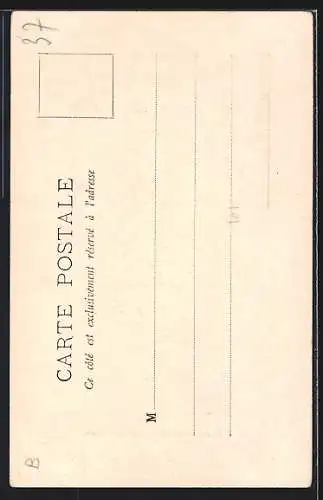 AK Sainte-Maure, Hôtel de Ville avec épicerie parisienne à gauche