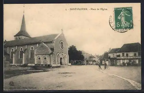AK Saint-Flovier, Place de l`Église