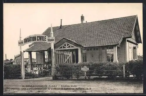 AK Saint-Symphorien, Aviation civile avec bureau et enseigne Castrol