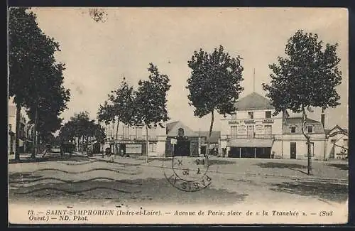 AK Saint-Symphorien, Avenue de Paris et place de la Tranchée (Sud-Ouest)