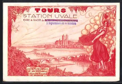 AK Tours, Station uvéale avec vue sur la ville et vendangeuse