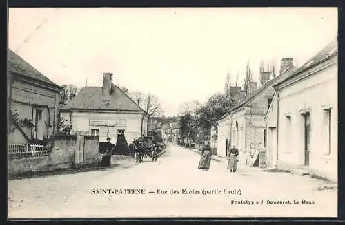 AK Saint-Paterne, Rue des Écoles (partie haute)