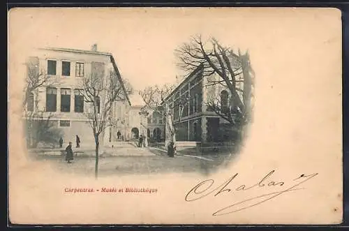 AK Carpentras, Musée et Bibliothèque