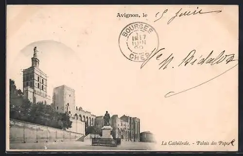 AK Avignon, La Cathédrale et le Palais des Papes