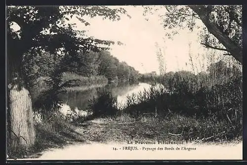 AK Fréjus, Paysage des Bords de l`Argens