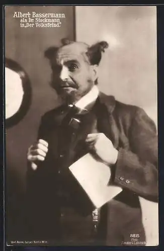 AK Schauspieler Albert Bassermann als Dr. Stockmann in der Volksfeind
