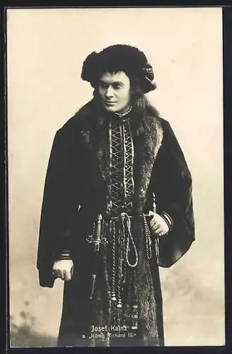 AK Schauspieler Josef Kainz mit Hut und Mantel