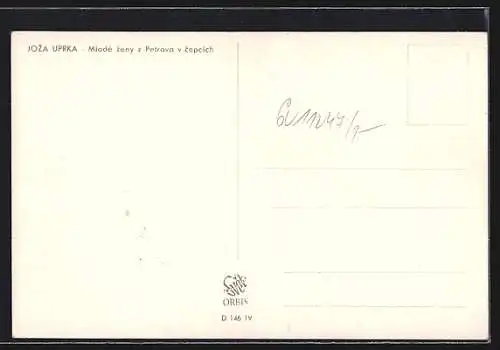 AK Zwei Tschechinnen in Trachtenkleidung