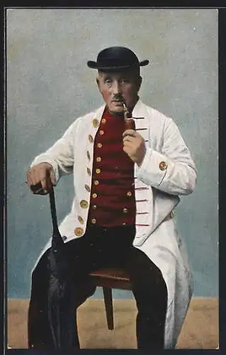 AK Herr in Tracht aus Schaumburg-Lippe