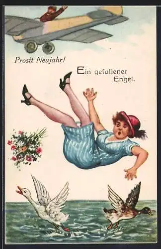 AK Mann hat seine Frau aus dem Flugzeug geworfen, frauenfeindlicher Humor