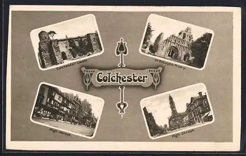 AK Colchester, Castle, High Street, St. Botolph`s Priory