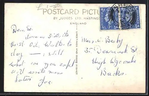 AK Dedham, Strassenansicht des Ortes