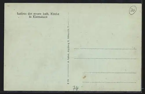 AK Süssen - Kleinsüssen, Inneres der neuen kath. Kirche