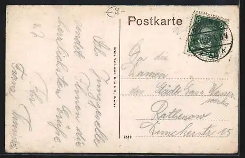 AK Berlin-Spandau, Partie am Glacis mit Schwänen