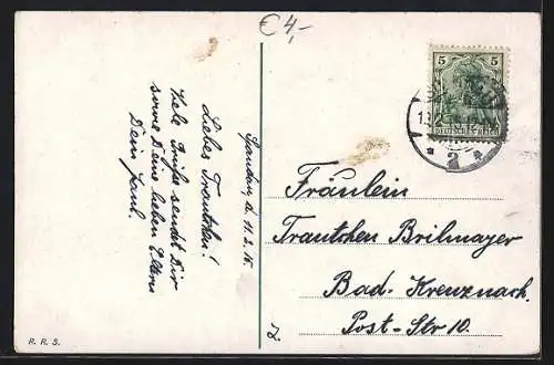 AK Berlin-Spandau, Neues Rathaus von der Havel aus gesehen