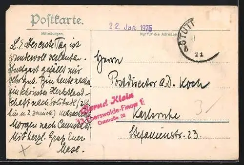 AK Stuttgart, Schlossplatz mit altem Schloss