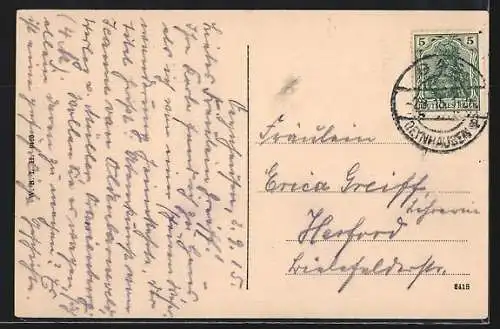 AK Bad Oeynhausen, Schutzhütte i. d. Sielanlagen