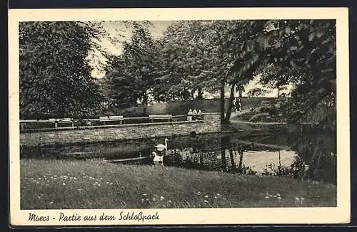 AK Moers, Partie aus dem Schlosspark