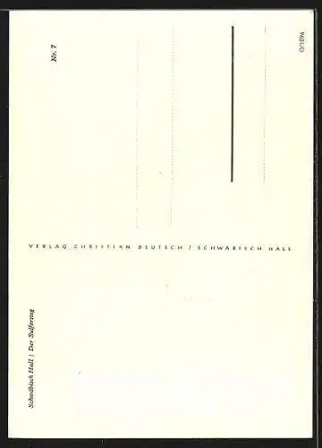 Künstler-AK Schwäbisch Hall, Der Sulfersteg
