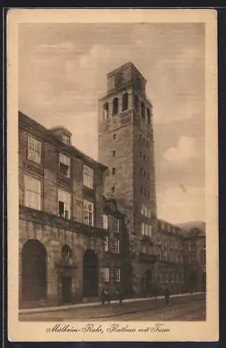 AK Mülheim /Ruhr, Rathaus mit Turm