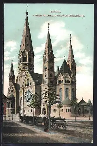 AK Berlin-Charlottenburg, Blick zur Kaiser Wilhelm-Gedächtniskirche