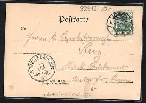 AK Lübbecke, Westerthor-Str. mit Kindern