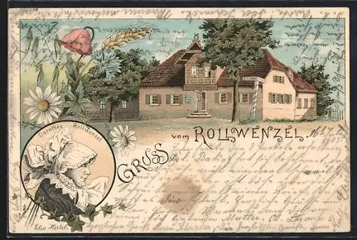 Lithographie Bayreuth, Gasthaus Rollwenzel, Dorothea Rollwenzel