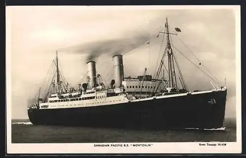 AK Passagierschiff SS Montcalm der Canadian Pacific
