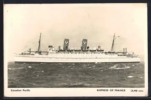 AK Dampfer Empress of France der Canadian Pacific