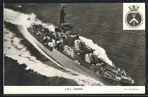 AK Kriegsschiff HMS Chevron in Fahrt