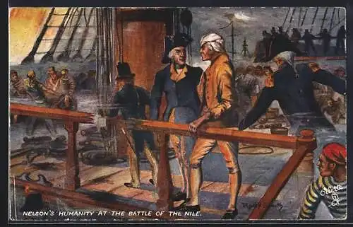 Künstler-AK Nelson's Humanity at The Battle of The Nile