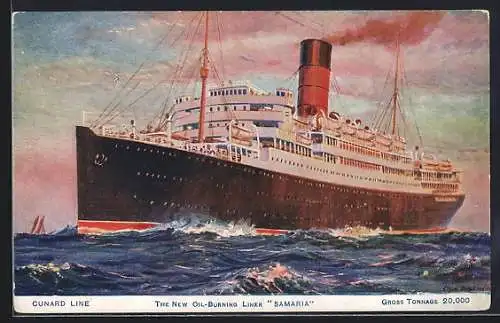 Künstler-AK RMS Samaria der Cunard Line