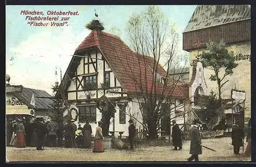 AK München, Oktoberfest, Fischbraterei zur Fischer Vroni