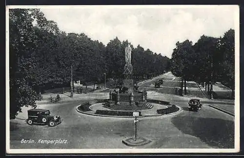 AK Berlin-Tiergarten, Kemperplatz mit Denkmal