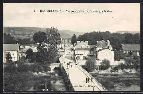 AK Bar-sur-Seine, vue panoramique du faubourg de la gare