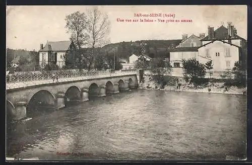 AK Bar-sur-Seine /Aube, Une vue sur la Seine, Vue prise en amont