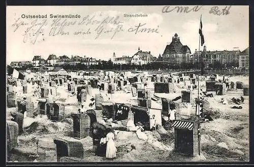 AK Swinemünde, Strandleben