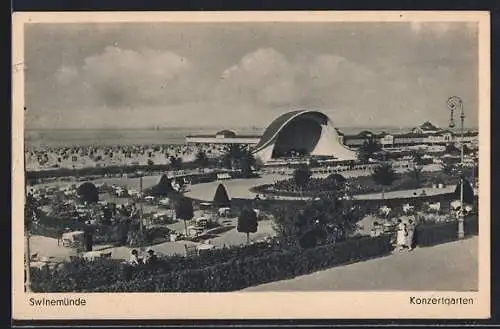 AK Swinemünde, Partie am Konzertgarten