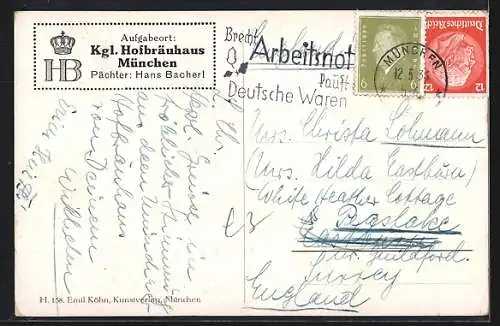 AK Hofrat sitzt mit Herren bei Bier am Stammtisch sitzend
