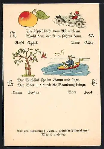 AK Auszug aus dem ABC-Bilderbuch, Hugendubel