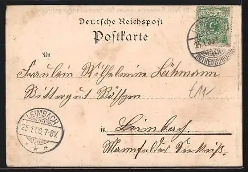Lithographie Hamburg-St. Pauli, St. Pauli, Neues Fährhaus und Landungsbrücken, Strassenbahn
