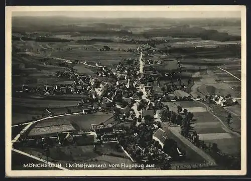 AK Mönchsroth /Mittelfranken, Ortsansicht vom Flugzeug aus