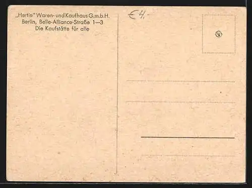 AK Berlin-Kreuzberg, Kaufhaus Hertie, Belle-Alliance-Strasse 1-3