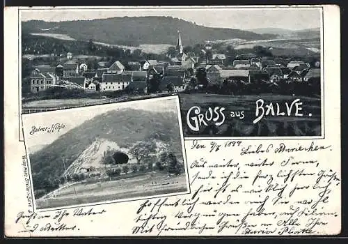AK Balve, Ortsansicht und Balver-Höhle