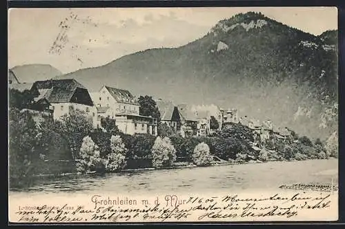 AK Frohnleiten, Ortspartie mit der Mur